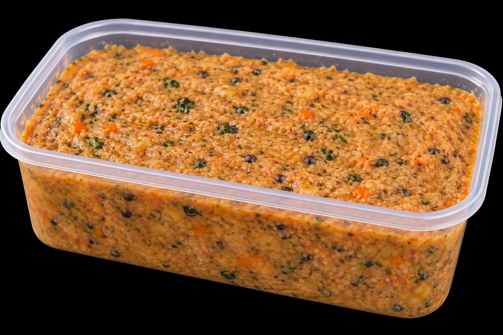 Super Food - Ground Turkey, Brown Rice, Sweet Potato's, Carrots, Bananas, Blue Berries, Spinach and Oats
