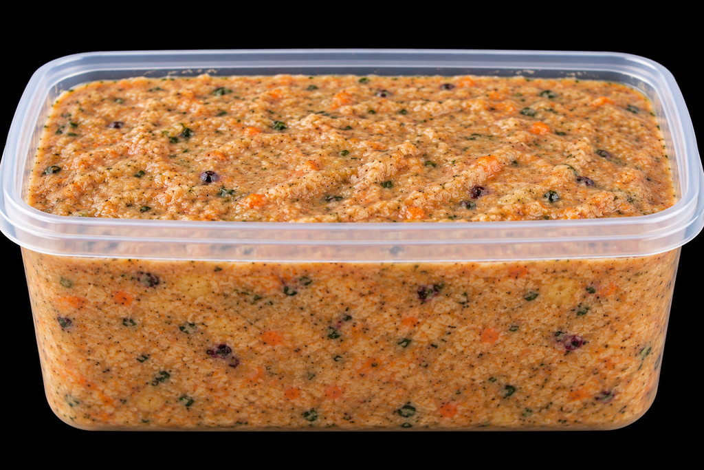 Super Food - Chicken, Brown Rice, Sweet Potato's, Carrots, Bananas, Blue Berries, Spinach and Oats