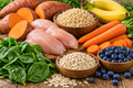 Super Food - Chicken, Brown Rice, Sweet Potato's, Carrots, Bananas, Blue Berries, Spinach and Oats